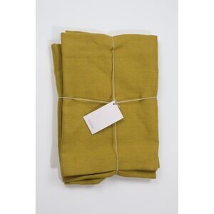 LinenMe Napkins Herringbone Set OS Yellow 100% Linen Dining Decor